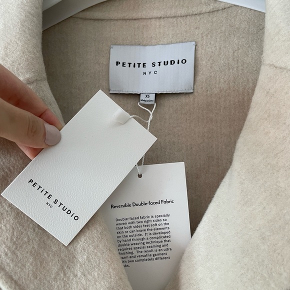 Petite Studio Double sided beige wool coat size xs - Picture 5 of 11